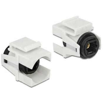 Módulo Keystone Delock TOSLINK Hembra > Hembra (0.03 m, Blanco)