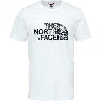 The North Face M Ss Tee Camiseta Woodcut Dome hombre, Blanco