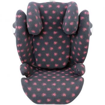 Funda para silla de coche Cybex Solution M-S-Fix Jyoko Fluor Heart, compatible con la silla de coche Cybex Solution M-S-Fix, diseño Jyoko, material suave y resistente, fácil de instalar y limpiar