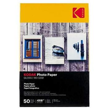 Kodak High Gloss - Papel fotográfico, 10 x 15, 50 hojas