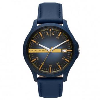 Armani Exchange Hampton Leather Strap Blue Dial Quartz AX2442 Men's Watch