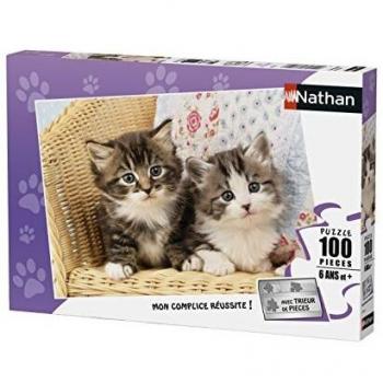 Puzzle Duo de Gatitos Nathan - 100 Piezas