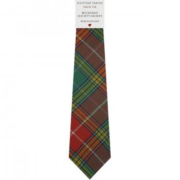 Mens All Wool Tie Woven Scotland - Buchanan Old Sett Ancient Tartan