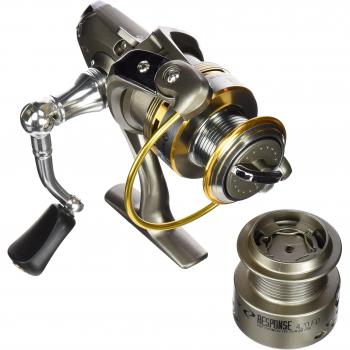 Quantum Stationärrollen Frontbremsrollen Response 420 FD - Carrete de pesca de arrastre, color multicolor