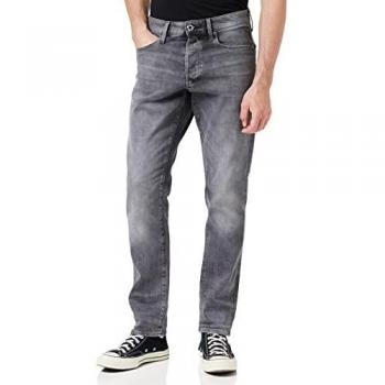 G-Star Men's 3301 Regular Tapered Jeans, Grey Faded Bullit, Casual Cotton Denim, Size 29W/30L
