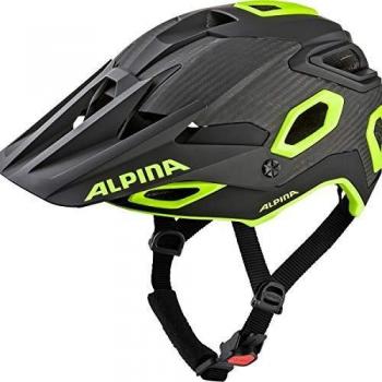 Alpina ROOTAGE Casco de Ciclismo, Unisex-Adult, Black-Neon Yellow, 52-57
