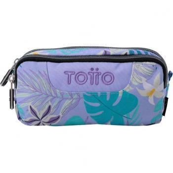Estuche escolar eco-friendly dos compartimentos morado - Sobre