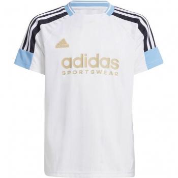 Camiseta infantil adidas Tiro Nations Pack blanca, talla 16