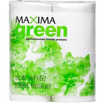 MAXGREEN CPD43427 - Pack de 48 rollos de papel higiénico x 200 hojas, color blanco
