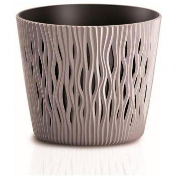 Maceta Redonda de Plástico Sandy Round Salvia - 12x12x11.1 cm
