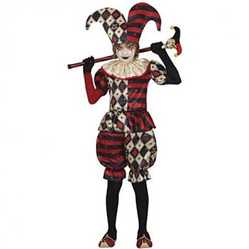 Disfraz Clásico de Arlequín Diamante para Niño - Payaso Bufón Halloween 7-9 Años