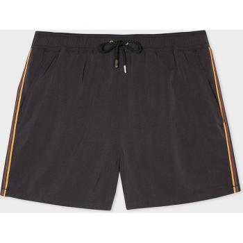 Paul Smith Men's Black Swim Shorts with Side Stripe - Size 37/36/32