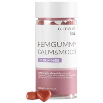 Gomitas Femgummy Calm & Mood 60 uds - Complemento Alimenticio para el Bienestar Emocional, con Ashwagandha y Vitaminas, Sabor Naranja