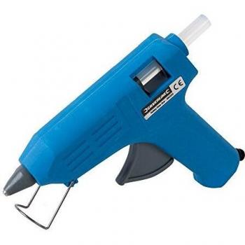 Pistola encoladora Silverline 583333, potencia de 15-40 W, incluye boquilla intercambiable y soporte para uso en vertical