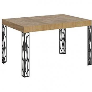 Mesa extensible Ghibli 90x234 cm Roble Natural con estructura Antracita