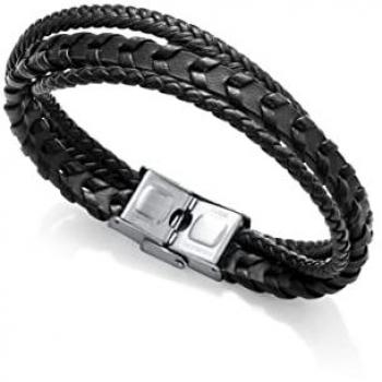 Pulsera de hombre Viceroy Magnum 1334P01010, acero multi tiras en negro