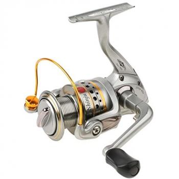 Carrete de Spinning Mikado Shinju FD - Carrete ligero, diseño ergonómico, sistema de freno delantero, construcción en grafito, rodillos anti-torsión, 5 rodamientos de acero inoxidable, ratio de recuperación