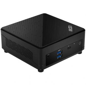 Mini ordenador MSI Cubi 5 12M-268EU, procesador Intel Core i3-1215U, memoria RAM de 8GB, almacenamiento SSD de 256GB, sistema operativo Windows 11 Home en color negro