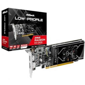 Placa Gráfica ASRock RX 6400 LP 4GB GDDR6
