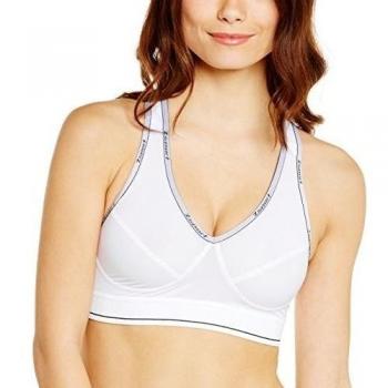 Zsport - Sujetador de fitness y ejercicio para mujer, tamaño 95B, color blanco