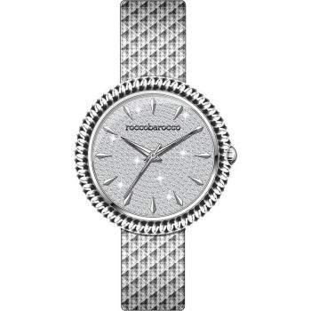 Reloj RoccoBarocco Luxury® Plata Dial Pave RB.2950L-01M para Damas