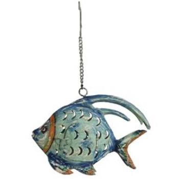 Figura Decorativa Home ESPRIT Pez Mediterráneo 19 x 4 x 13 cm