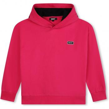 DKNY - Sudadera con cuello cruzado y logo bordado en la capucha D60207