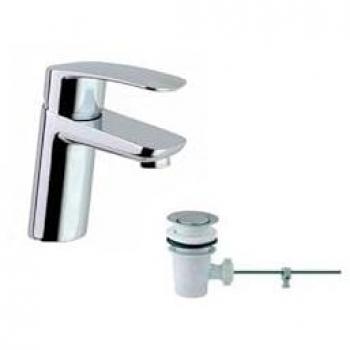 Grifo de Lavabo Monomando Cromado con Ahorro de Agua y Válvula Automática - Serie New Fly - Ramon Soler