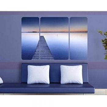 Apalis Imágen de Pared Sunset At The Wharf tríptico II, Größe:144cm x 216cm