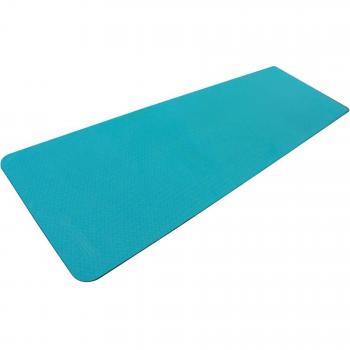 Estera de Yoga Bicolor 4mm Petrol/Gris - 183x61 cm, PVC libre