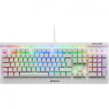Sharkoon SKILLER SGK3 Teclado Gaming QWERTZ Blanco
