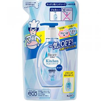 Biore U Kitchen Hand Gel Soap - Fragrance-Free Refill 200ml