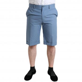Dolce & Gabbana Sky Blue Cotton Casual Bermuda Shorts for Men - XL