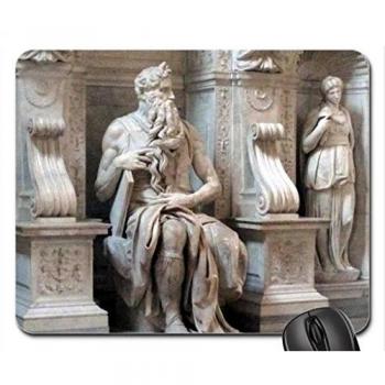 Michelangelo's Moses in the Church of San Pietro in Vincoli in Rome Mouse Pad, Mousepad