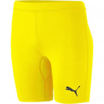 PUMA Men's Liga Baselayer Short Tights - Functional Compression Leggings, Cyber Yellow, X-Large