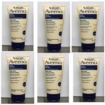 Aveeno Skin Relief Unscented Hand Cream 75ml x 6 Tubes