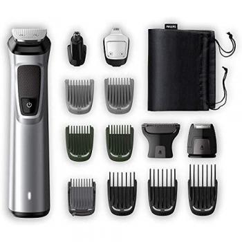 Philips MG7720/15 Recortadora 14 en 1 Maquina recortadora de barba y Cortapelos para hombre, óptima precisión, tecnología Dualcut, autonomía de 120 minutos, batería, Negro/Plata