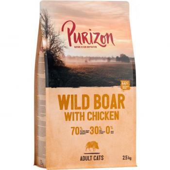 Purizon Adult Grain-Free Wild Boar & Chicken Dry Cat Food - 2.5 kg