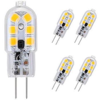 Vicloon G4 LED Bombillas, 5 PCS 2W Capsule LED Equivalente a 20W Bombillas Halógenas,Blanco cálido