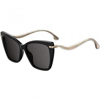 Jimmy Choo Womens Selby 807 Black Sunglasses - One Size, Cat Eye Polarized Sunglasses