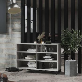 Aparador de madera contrachapada y aglomerado gris hormigón 103,5x35x70 cm Mueble de Almacenaje de Salón, Buffet para salón Moderno, Armario Auxiliar, Armario de