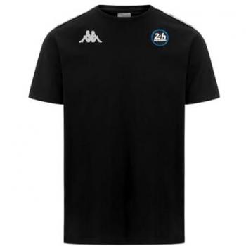 Kappa 222 Official Black T-Shirt with Banda Ran 24H Le Mans Design, XL
