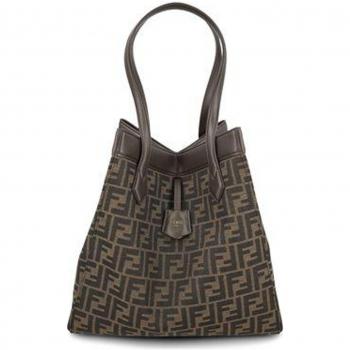Fendi Women's Origami Tote Bag in Beige | 8BH415AFPM Color F1GL7, Innovative Transformable Bucket Bag, Brown female, Sizes: ONE SIZE