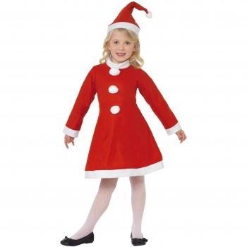 Disfraz de Mamá Noel Rojo para niña - Talla S