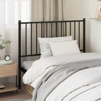 vidaXL Metal Headboard Black 100 cm