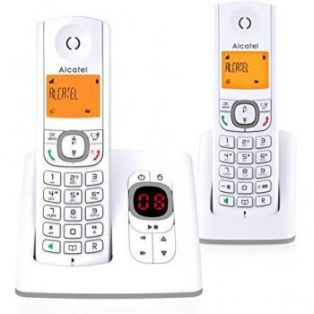 Teléfono DECT Alcatel F530 con Identificador de Llamadas, Répondeur Integrado y Modo Manos Libres - Gris y Blanco