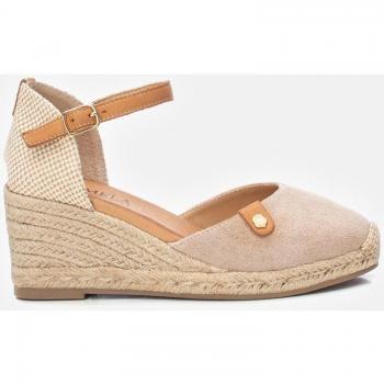 Sandalias de cuña de piel para mujer Carmela 161618 beige