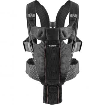 BabyBjörn Miracle - Mochila portabebé en tejido de red, color negro