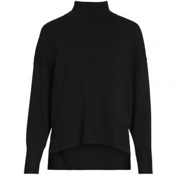 Suéter de Mujer Vila VIOSTRIA con Cuello Alto, Talla L, Color Negro (Black Beauty)