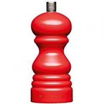 Molinillo de Pimienta o Sal MasterClass con Tapa Intercambiable, Plástico Rojo, 12 cm